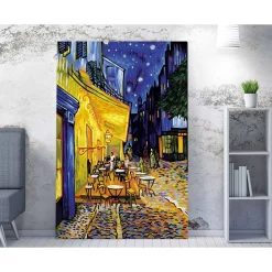 Canvas-taulu Linento Van Gogh - Café Terrace at Night, 50x70cm, monivärinen
