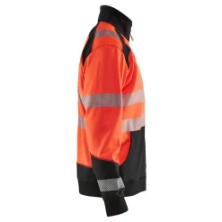 Collegepaita Blåkläder 3558 Highvis vetoketjulla huomiopunainen/musta