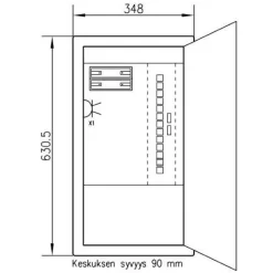 Data-asennuskotelo UTU IT-Setter VH36 IP30 PS