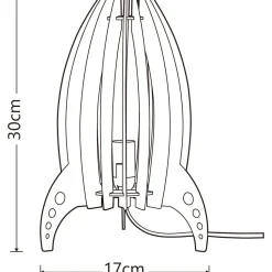 DIY-pöytävalaisin Heat Rocket tee-se-itse 30cm E14 puu valkoinen
