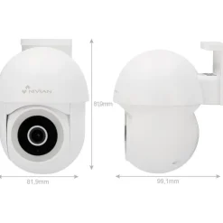 Dome-valvontakamera Celotron Nivian Smart, 2K resoluutiolla ja väriyönäöllä, sähköisesti käänneltävä