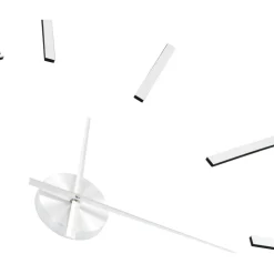 3d-seinäkello moderni muotoilu 100 cm xxl hopea