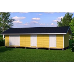 Elementtivarasto Timburg E21 10040x4240 mm 42.57 m² puuvalmis