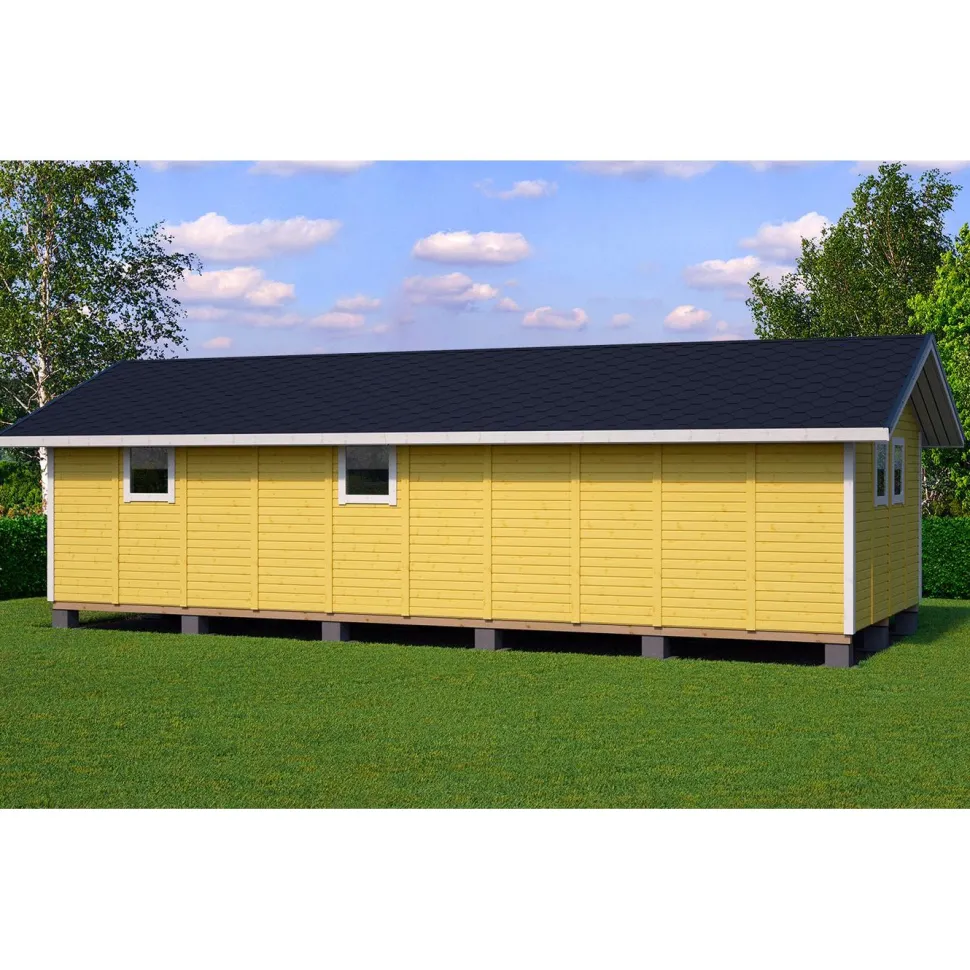 Elementtivarasto Timburg E21 10040x4240 mm 42.57 m² puuvalmis