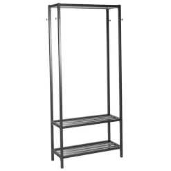 Eteisen hylly Home4You Straight  85x32x180cm, musta