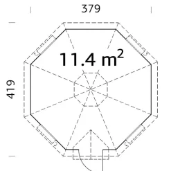 Grillikota Palmako Eva 11,4 m²