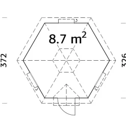 Grillikota Palmako Eva 8,7 m²