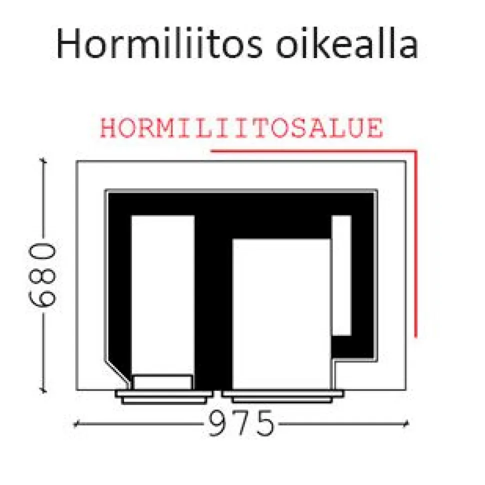 Hella Helmi Funkkis keraamisella tasolla + paistouunilla alaliittymä