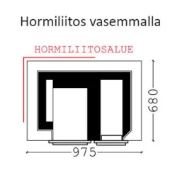 Hella Helmi Funkkis keraamisella tasolla + paistouunilla alaliittymä