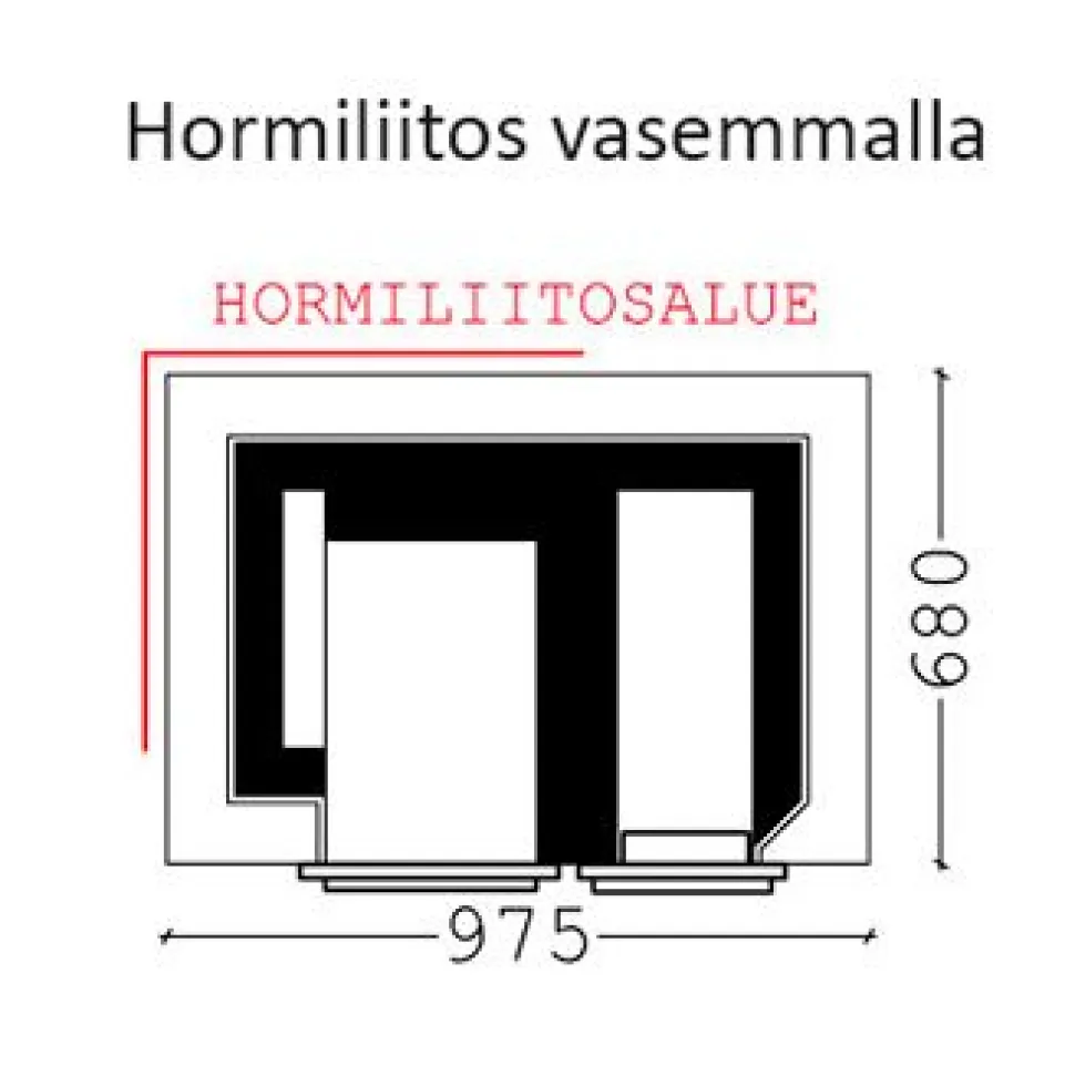 Hella Helmi Funkkis keraamisella tasolla + paistouunilla alaliittymä