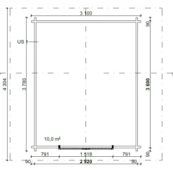 Hirsilato LP Garden R Kymppi, 10m², rakomallinen