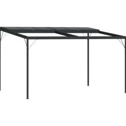 Huvimaja katolla 4x3x2,5 m alumiini ja teräs antrasiitti