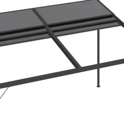 Huvimaja katolla 4x3x2,5 m alumiini ja teräs antrasiitti