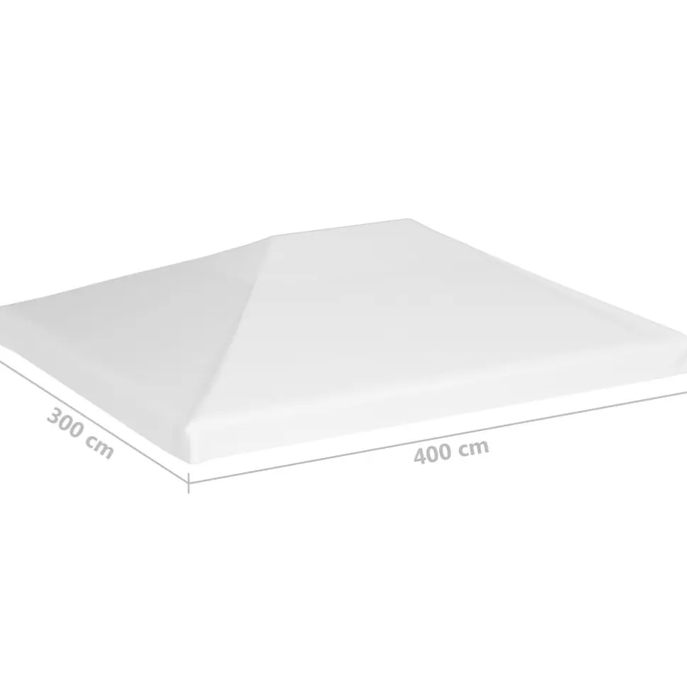 Huvimajan katto 270 g /m² 4x3 m valkoinen (12083)
