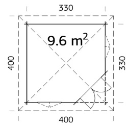 Huvimaja Palmako Melanie 9,6 m²