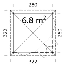 Huvimaja Palmako Melanie 6,8 m²