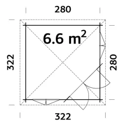 Huvimaja Palmako Melanie 6,6 m²