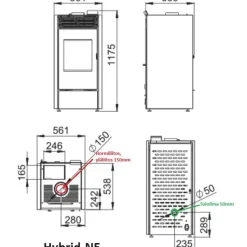Hybriditakka Bronpi HYBRID-Ne 10kW, musta