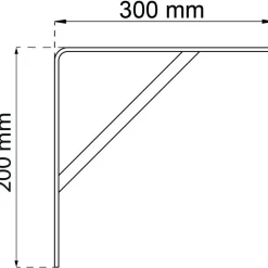 Hyllynkannatin Habo 9 200x300mm sinkitty