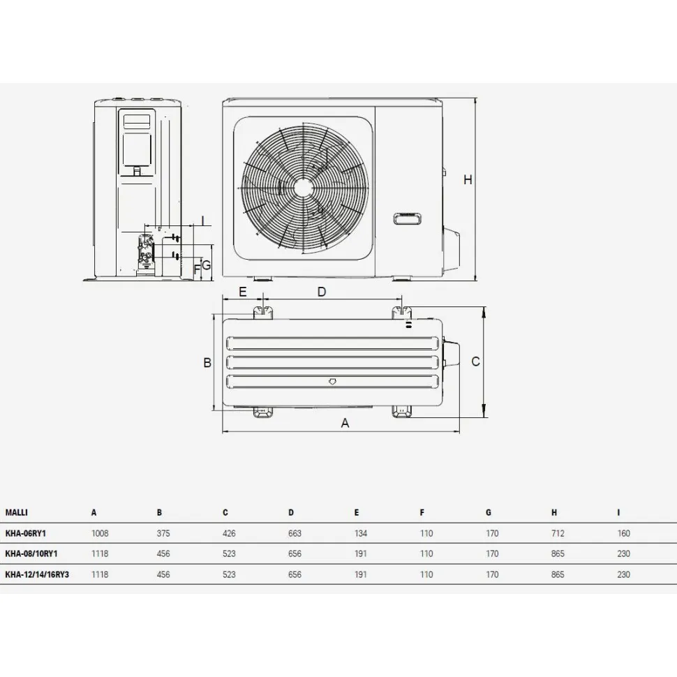 Ilma-vesilämpöpumppu Kaisai DUO KMK-240L-100RY3/KHA-08RY1-B, 8kW