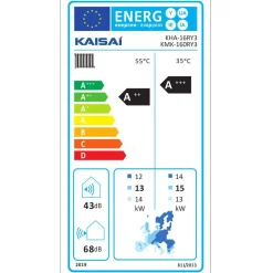 Ilma-vesilämpöpumppu Kaisai DUO KMK-240L-160RY3/KHA-16RY3-B, 16kW