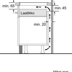 Induktiotaso Bosch Combizone Serie 4 PWP611BB5E 60cm