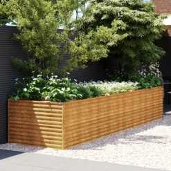 Istutuslaatikko 386x100x69 cm corten-teräs