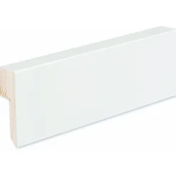 Jalkalista Siparila Kiille 20x70x3600 mm johtouralla puhtaanvalkoinen 4 kpl/pak
