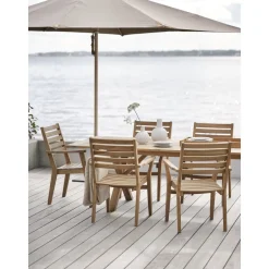 Jatkettava ruokapöytä terassille Brafab Brutus, 200/265x100cmcm, tiikki