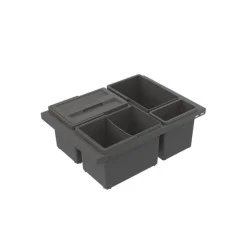 Jätelajittelujärjestelmä IMA Cube Basic Low M60 3x8L + 3L tummanharmaa