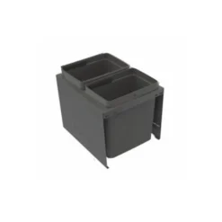 Jätelajittelujärjestelmä IMA Cube Compact M40 2x10L tummanharmaa
