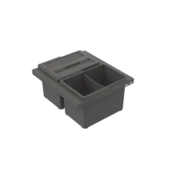Jätelajittelujärjestelmä IMA Cube Basic Low M40 2x8L tummanharmaa