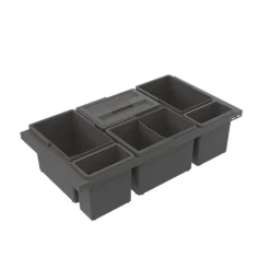 Jätelajittelujärjestelmä IMA Cube Basic Low M80 4x8L + 2x3L tummanharmaa
