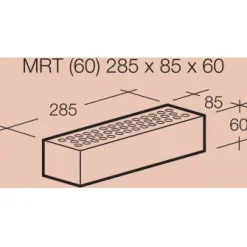 Julkisivutiili Wienerberger TERCA MRT 60 285x85x60mm grafiitinmusta retro 91 kpl/lava