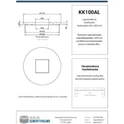 Kaivonkansi ø 1000 mm aukolla uros