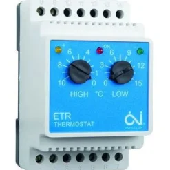 Kaksoistermostaatti Pistesarjat ETR/F-1447A DIN-kisko 16A