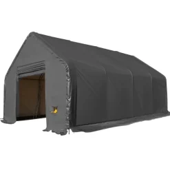 Kalustohalli Ranch Premium, 9.15x12.2x6.1m, 900g pvc, harmaa