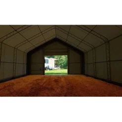 Kalustohalli Ranch Premium, 9.15x12.2x6.1m, 900g pvc, harmaa