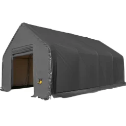Kalustohalli Ranch Premium, 9.15x24.4x6.1m, 900g pvc, harmaa