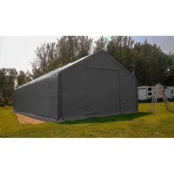 Kalustohalli Ranch Premium, 9.15x24.4x6.1m, 900g pvc, harmaa
