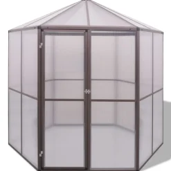 Kasvihuone alumiini 240x211x232 cm (48836)