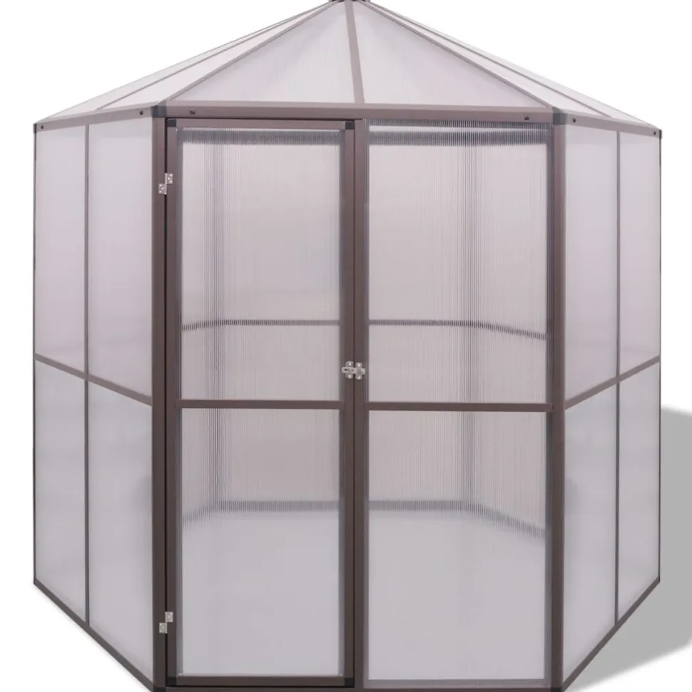 Kasvihuone alumiini 240x211x232 cm (48836)