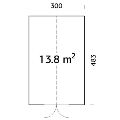 Kasvihuone Palmako Emilia 13,8 m² turvalasi puurunko