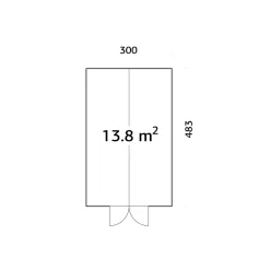 Kasvihuone Palmako Emilia 13,8 m2, turvalasi, puurunko, harmaa RAL7012
