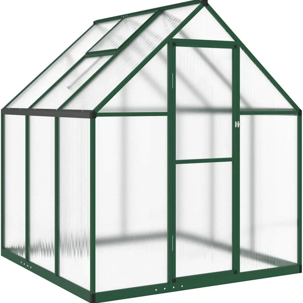 Kasvihuone pohjarungolla, alumiini, eri kokoja ja värejä (33965)