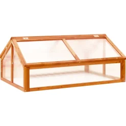 Kasvihuone ruskea 114x80x50 cm kuusi (16415)
