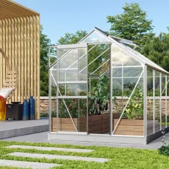Kasvihuone Vitavia Venus 5000, 5m², lasi, alumiini, sokkelilla