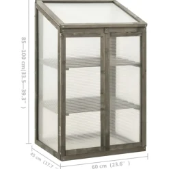Kasvihuone 60x45x100 cm kuusi (14849)