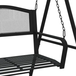 Keinupenkki 124 cm musta teräs