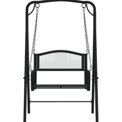 Keinupenkki 124 cm musta teräs
